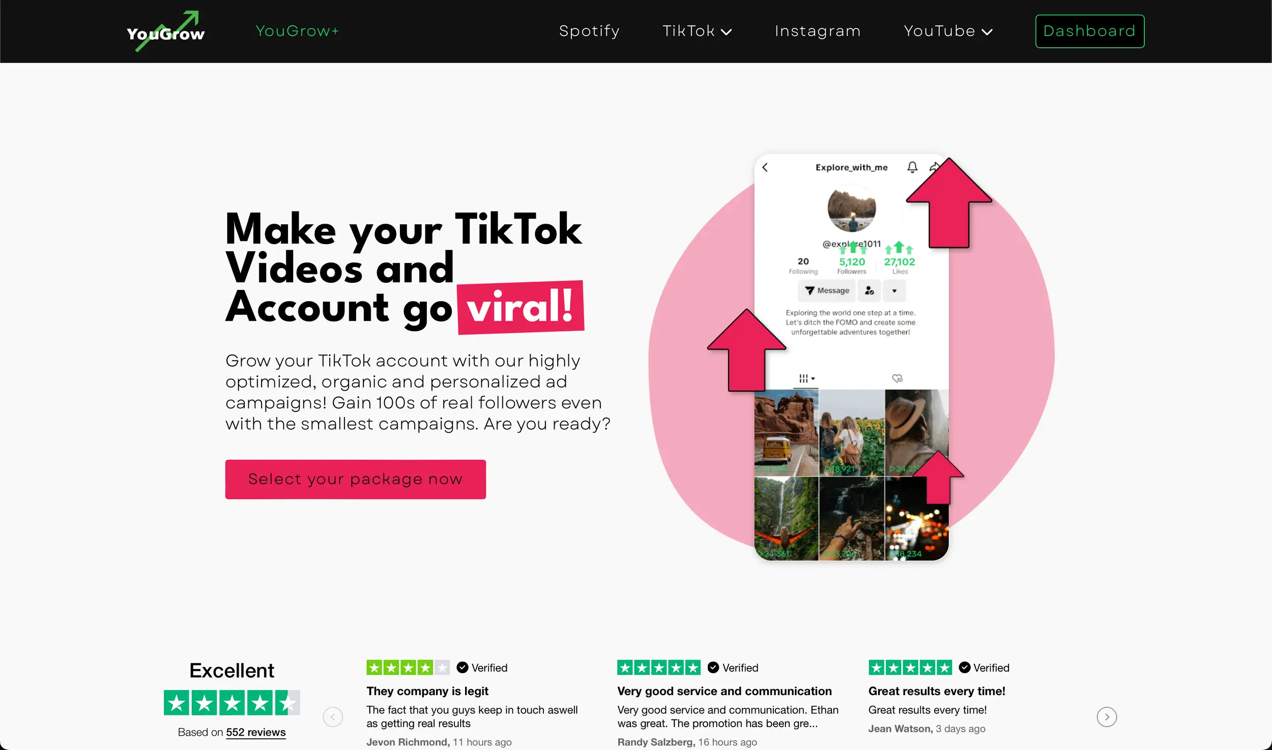 YouGrow Promo website